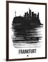 Frankfurt Skyline Brush Stroke - Black-NaxArt-Framed Art Print