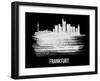 Frankfurt Skyline Brush Stroke - White-NaxArt-Framed Art Print