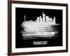 Frankfurt Skyline Brush Stroke - White-NaxArt-Framed Art Print