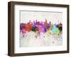 Frankfurt Skyline in Watercolor Background-paulrommer-Framed Art Print