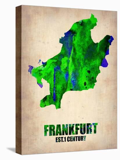 Frankfurt Watercolor Poster-NaxArt-Stretched Canvas