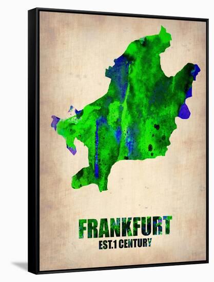 Frankfurt Watercolor Poster-NaxArt-Framed Stretched Canvas