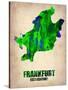 Frankfurt Watercolor Poster-NaxArt-Stretched Canvas