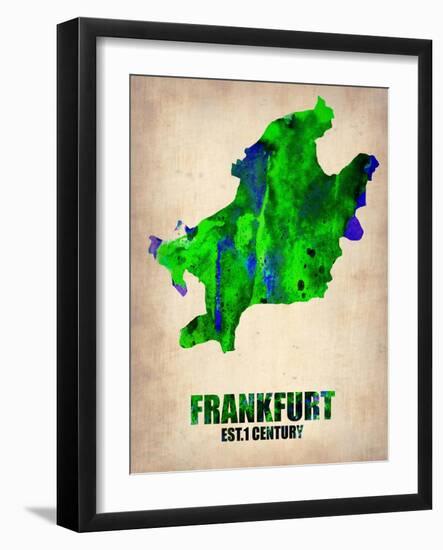 Frankfurt Watercolor Poster-NaxArt-Framed Art Print