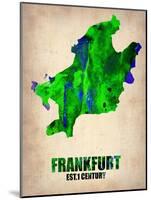 Frankfurt Watercolor Poster-NaxArt-Mounted Art Print