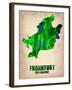 Frankfurt Watercolor Poster-NaxArt-Framed Art Print