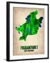 Frankfurt Watercolor Poster-NaxArt-Framed Art Print