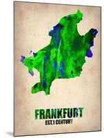 Frankfurt Watercolor Poster-NaxArt-Mounted Art Print