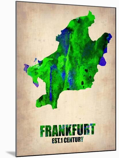 Frankfurt Watercolor Poster-NaxArt-Mounted Art Print