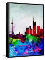 Frankfurt Watercolor Skyline-NaxArt-Framed Stretched Canvas