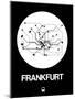 Frankfurt White Subway Map-NaxArt-Mounted Art Print