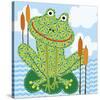 Frankie The Frog-Jessie Eckel-Stretched Canvas