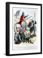 Frankish Count Leaving for War, 8th-9th Century (1882-188)-Felix Henri Emmanuel Philippoteaux-Framed Giclee Print