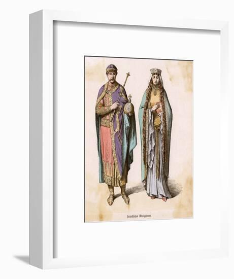 Frankish Court Dress C11-null-Framed Art Print