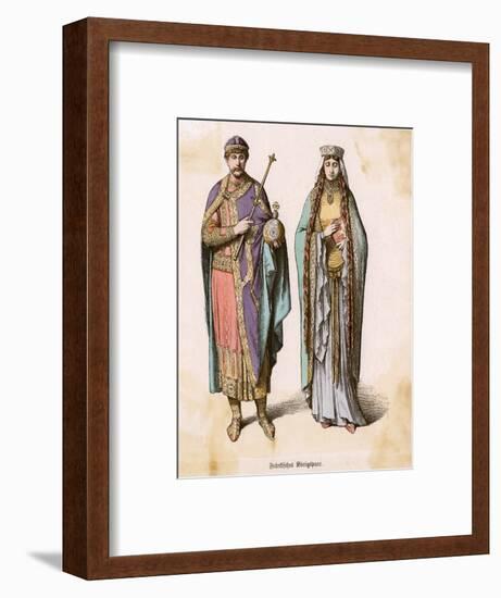 Frankish Court Dress C11-null-Framed Art Print