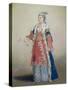 Frankish Woman from Pera, Constantinople, 1738-43-Jean-Etienne Liotard-Stretched Canvas