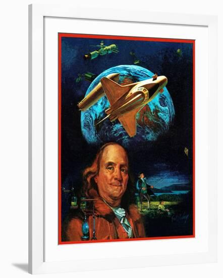 "Franklin and the Space Shuttle," July 1, 1973-B. Winthrop-Framed Giclee Print