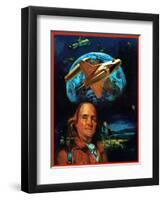 "Franklin and the Space Shuttle," July 1, 1973-B. Winthrop-Framed Giclee Print