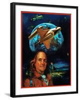 "Franklin and the Space Shuttle," July 1, 1973-B. Winthrop-Framed Giclee Print