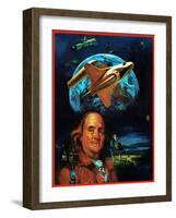 "Franklin and the Space Shuttle," July 1, 1973-B. Winthrop-Framed Giclee Print