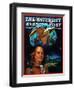 "Franklin and the Space Shuttle," Saturday Evening Post Cover, July 1, 1973-B. Winthrop-Framed Giclee Print