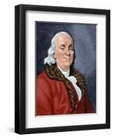 Franklin, Benjamin (1706-1790). American Statesman and Scientist.-Tarker-Framed Giclee Print