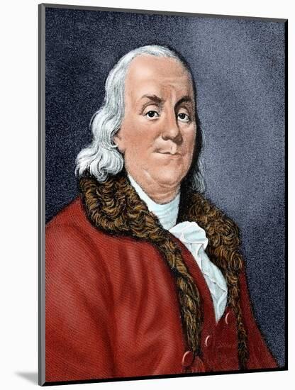 Franklin, Benjamin (1706-1790). American Statesman and Scientist.-Tarker-Mounted Giclee Print