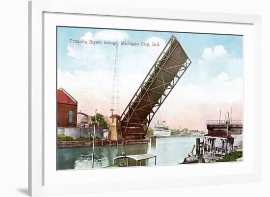 Franklin Bridge, Michigan City, Indiana-null-Framed Art Print