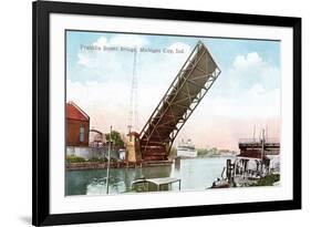 Franklin Bridge, Michigan City, Indiana-null-Framed Art Print