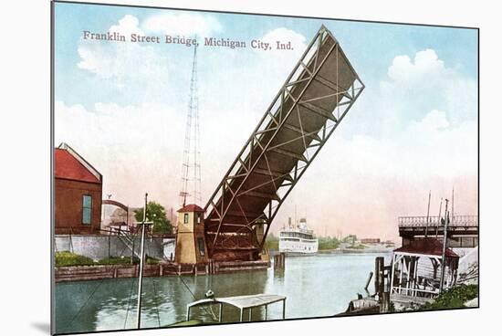 Franklin Bridge, Michigan City, Indiana-null-Mounted Art Print