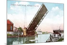 Franklin Bridge, Michigan City, Indiana-null-Mounted Art Print