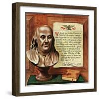 "Franklin Bust," January 17, 1948-John Atherton-Framed Giclee Print