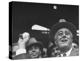 Franklin D. Roosevelt During Opening of Ball Game-null-Stretched Canvas