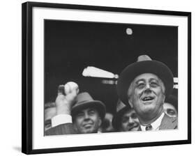 Franklin D. Roosevelt During Opening of Ball Game-null-Framed Photographic Print