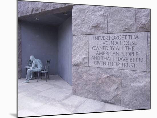 Franklin D. Roosevelt (F.D.R.) Memorial, Washington D.C., USA-Alison Wright-Mounted Photographic Print