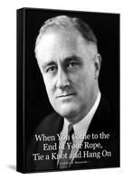 Franklin D. Roosevelt Hang On-null-Framed Stretched Canvas