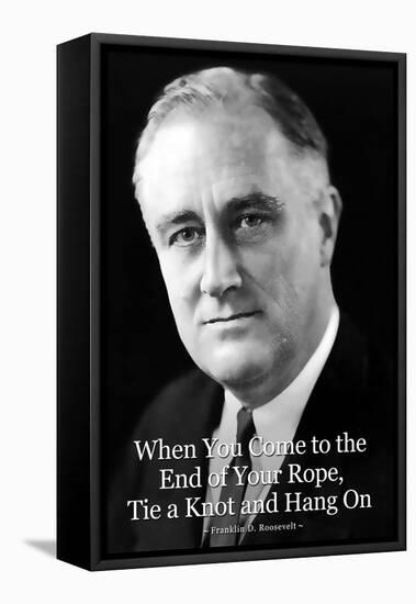 Franklin D. Roosevelt Hang On-null-Framed Stretched Canvas