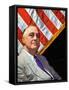 Franklin Delano Roosevelt (1882-194), 32nd President of the USA 1932-1945-null-Framed Stretched Canvas