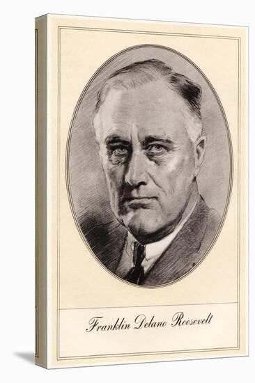 Franklin Delano Roosevelt, 32nd President of the United States, (Mid 20th Centur)-Gordon Ross-Stretched Canvas