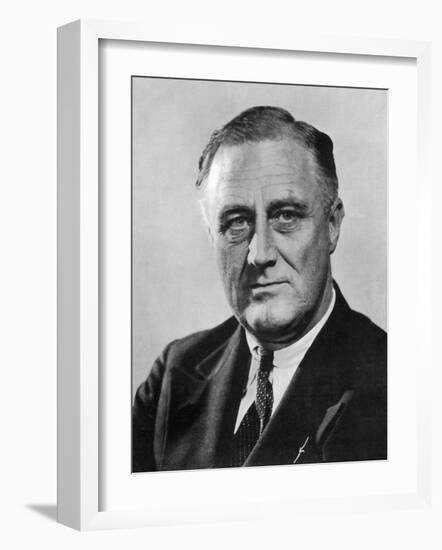 Franklin Delano Roosevelt 32nd President of the USA in the Year of His Election-null-Framed Photographic Print