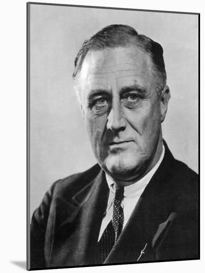Franklin Delano Roosevelt 32nd President of the USA in the Year of His Election-null-Mounted Photographic Print