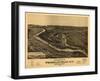 Franklin, New Hampshire - Panoramic Map-Lantern Press-Framed Art Print