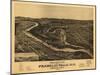 Franklin, New Hampshire - Panoramic Map-Lantern Press-Mounted Art Print