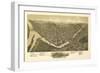 Franklin, Pennsylvania - Panoramic Map-Lantern Press-Framed Art Print