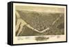 Franklin, Pennsylvania - Panoramic Map-Lantern Press-Framed Stretched Canvas