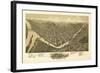 Franklin, Pennsylvania - Panoramic Map-Lantern Press-Framed Art Print