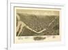 Franklin, Pennsylvania - Panoramic Map-Lantern Press-Framed Art Print