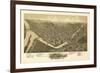Franklin, Pennsylvania - Panoramic Map-Lantern Press-Framed Art Print