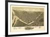 Franklin, Pennsylvania - Panoramic Map-Lantern Press-Framed Art Print