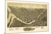 Franklin, Pennsylvania - Panoramic Map-Lantern Press-Mounted Art Print